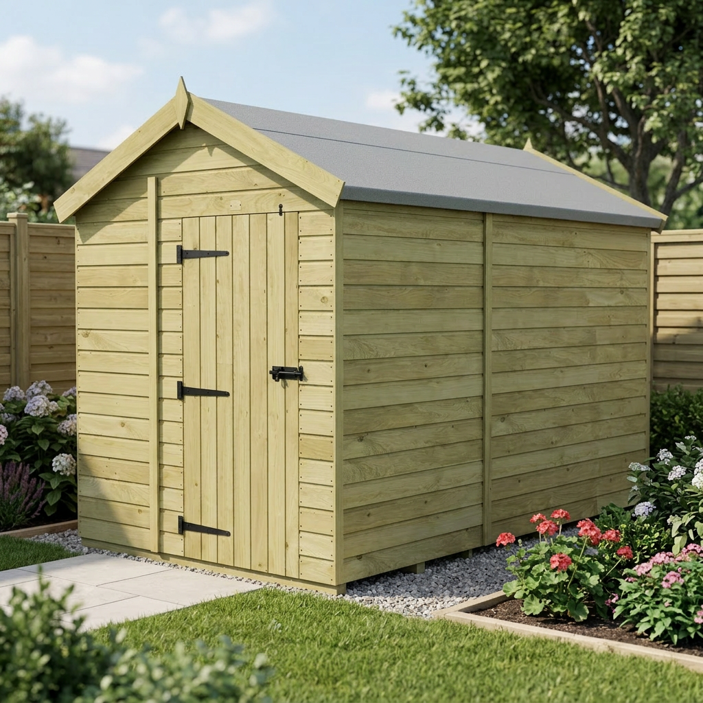 6 x 11 Apex Shed (Single Door, No Windows) - view 5