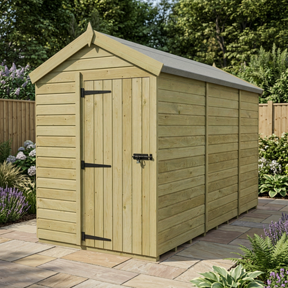 5 x 11 Apex Shed (Single Door, No Windows) - view 5
