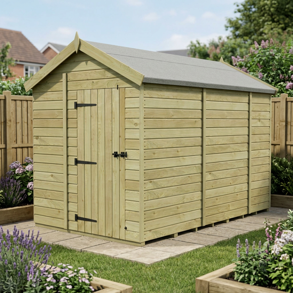 7 x 10 Apex Shed (Single Door, No Windows) - view 5