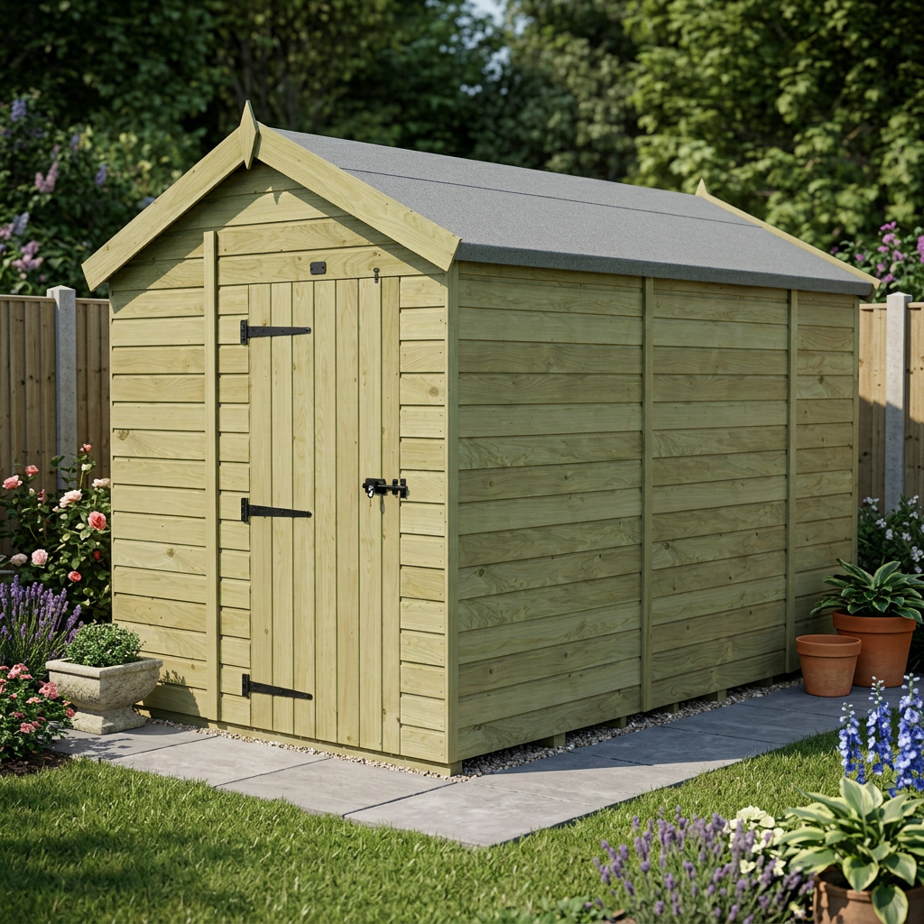 7 x 11 Apex Shed (Single Door, No Windows) - view 5