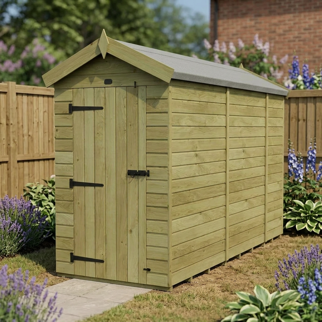 4 x 11 Apex Shed (Single Door, No Windows) - view 5