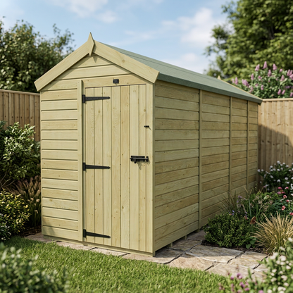 5 x 13 Apex Shed (Single Door, No Windows) - view 6