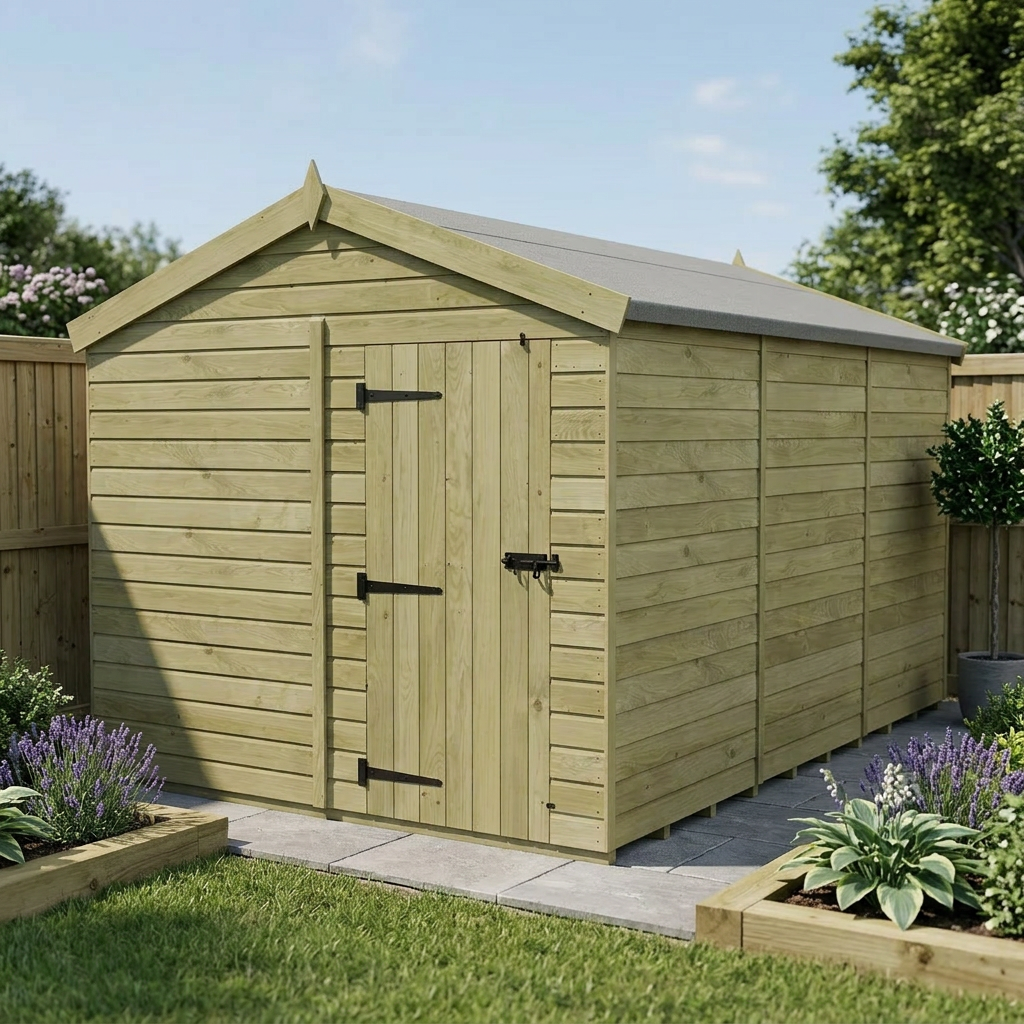 8 x 12 Apex Shed (Single Door, No Windows) - view 4