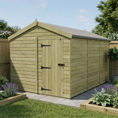 8 x 12 Apex Shed (Single Door, No Windows) - view 4