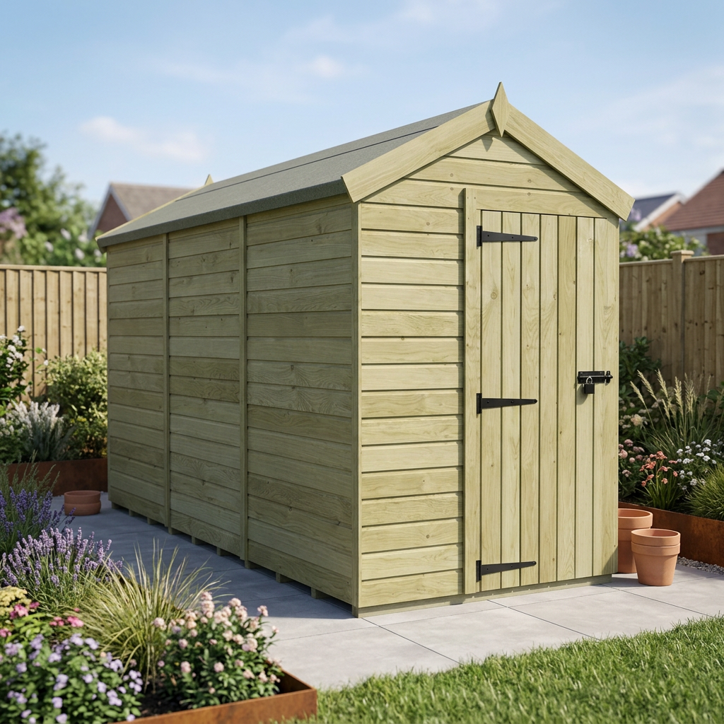 5 x 12 Apex Shed (Single Door, No Windows) - view 6