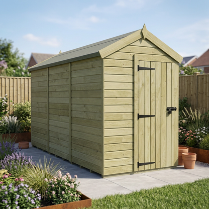5 x 12 Apex Shed (Single Door, No Windows) - view 6