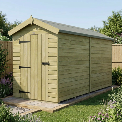 4 x 12 Apex Shed (Single Door, No Windows) - view 5