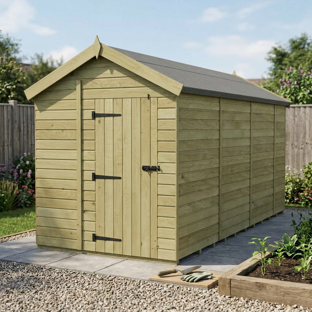 7 x 13 Apex Shed (Single Door, No Windows) - view 4