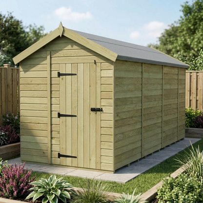 6 x 13 Apex Shed (Single Door, No Windows) - view 6