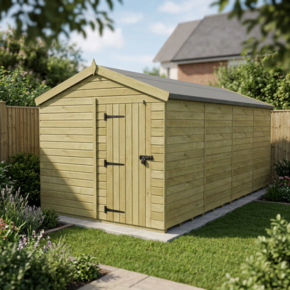 8 x 16 Apex Shed (Single Door, No Windows) - view 5