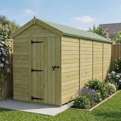 5 x 16 Apex Shed (Single Door, No Windows) - view 5