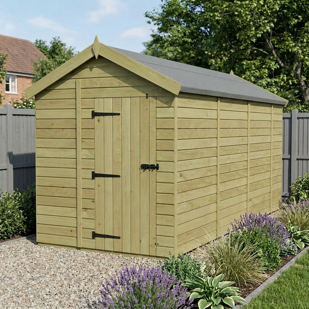 6 x 15 Apex Shed (Single Door, No Windows) - view 6