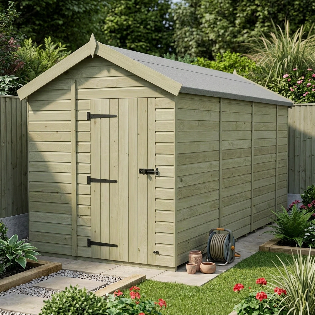 6 x 14 Apex Shed (Single Door, No Windows) - view 6
