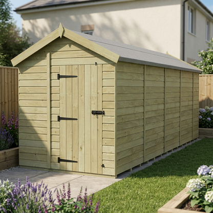 6 x 18 Apex Shed (Single Door, No Windows) - view 5