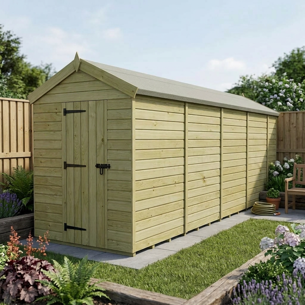 5 x 18 Apex Shed (Single Door, No Windows) - view 5