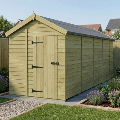 7 x 17 Apex Shed (Single Door, No Windows) - view 6