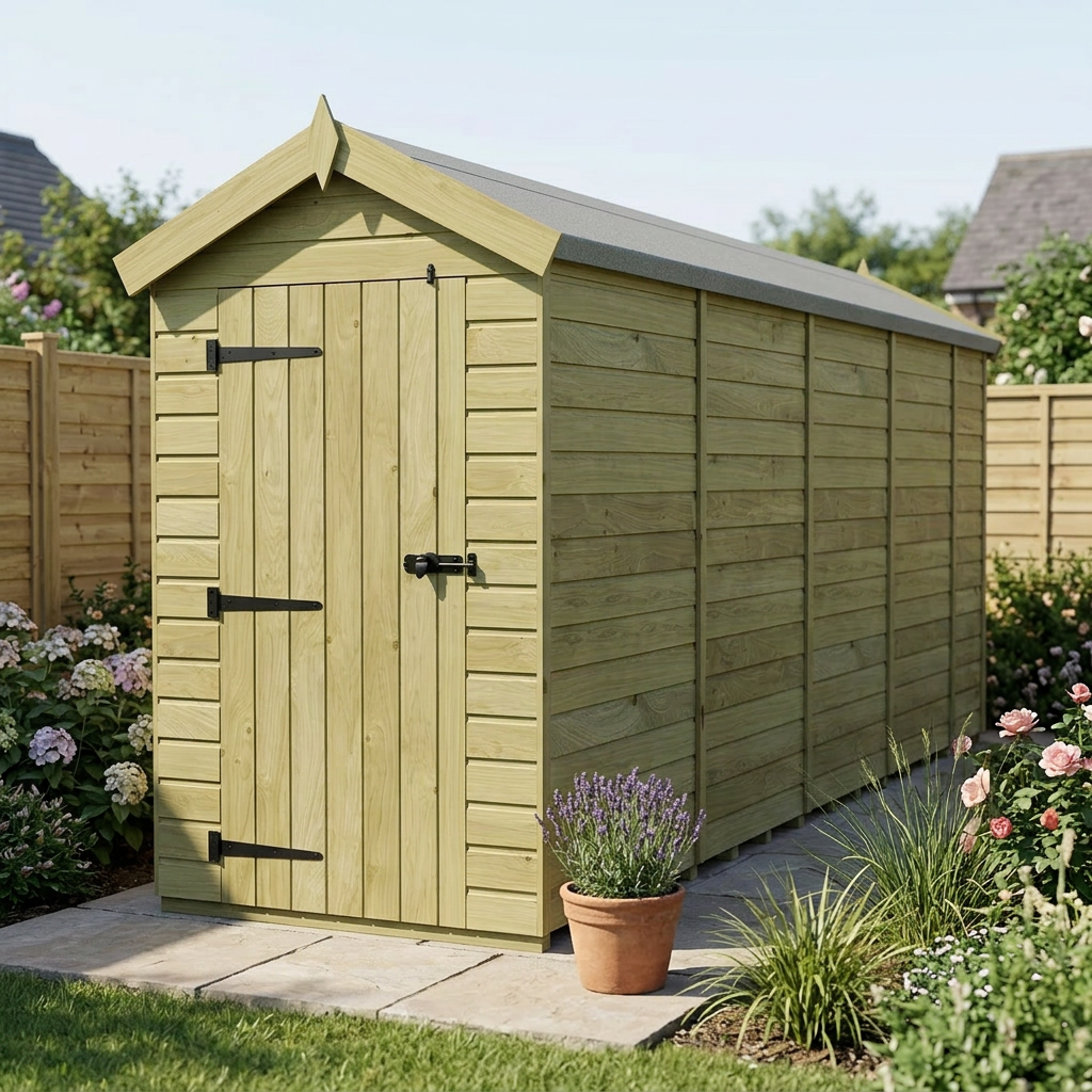 4 x 18 Apex Shed (Single Door, No Windows) - view 5