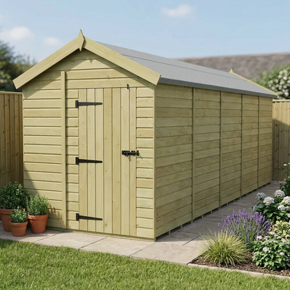 7 x 20 Apex Shed (Single Door, No Windows) - view 6