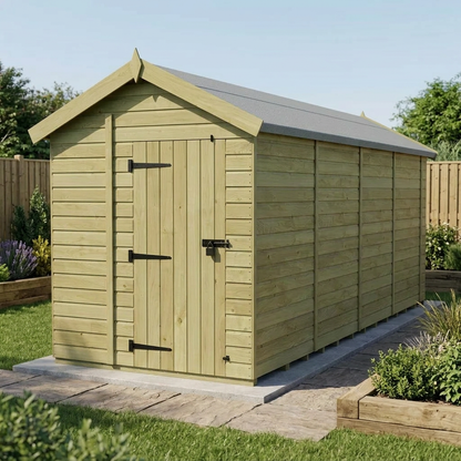 6 x 19 Apex Shed (Single Door, No Windows) - view 4