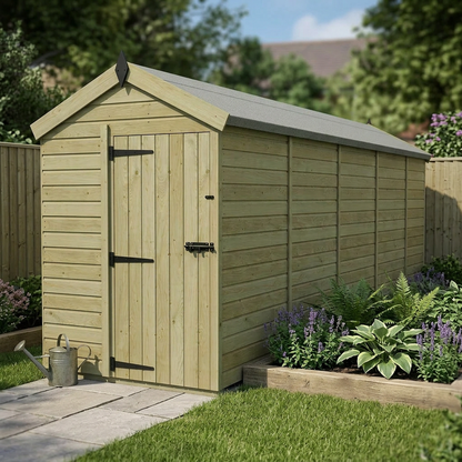 5 x 19 Apex Shed (Single Door, No Windows) - view 5