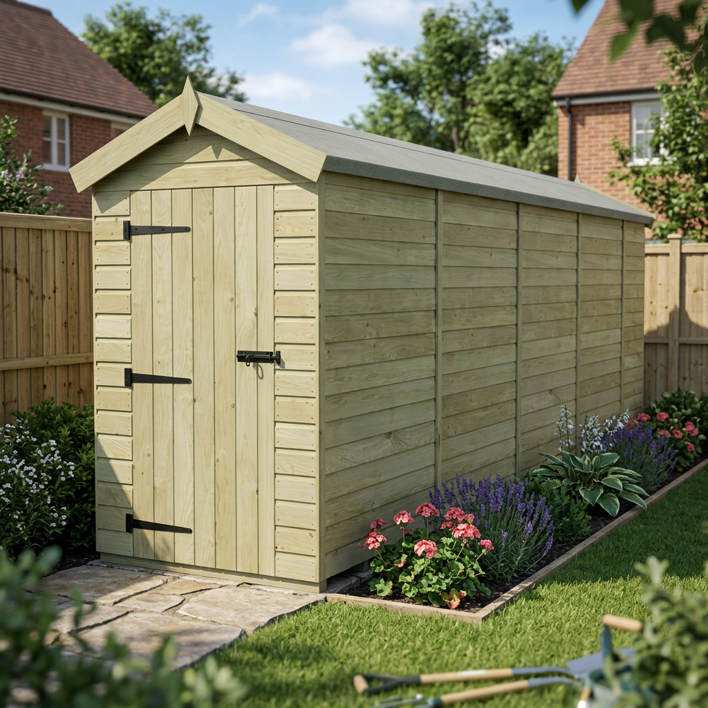 4 x 19 Apex Shed (Single Door, No Windows) - view 6