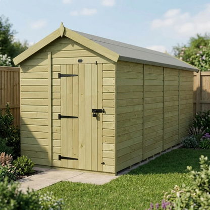 7 x 19 Apex Shed (Single Door, No Windows) - view 4
