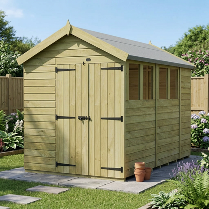 6 x 11 Apex Shed (Double Door, With Windows) - view 5