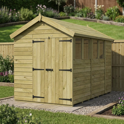 7 x 10 Apex Shed (Double Door, With Windows) - view 4
