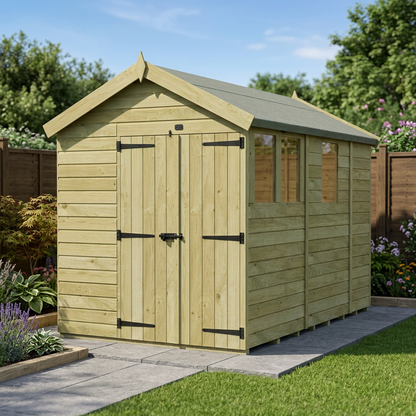 6 x 9 Apex Shed (Double Door, With Windows) - view 5