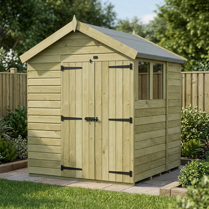 7 x 7 Apex Shed (Double Door, With Windows) - view 4