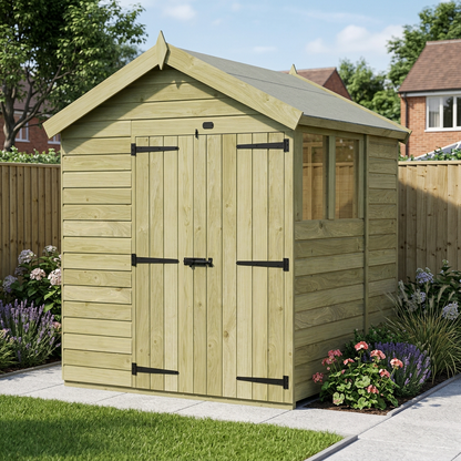 7 x 6 Apex Shed (Double Door, With Windows) - view 5