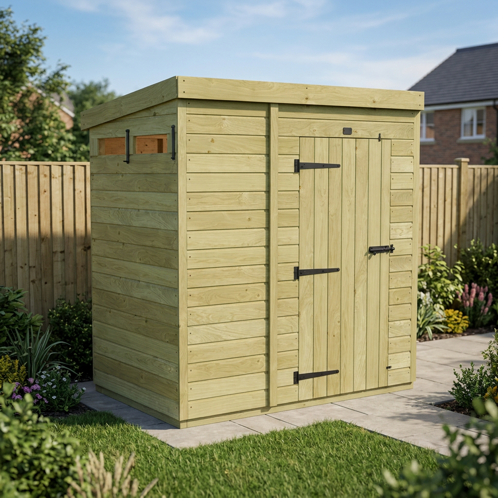 5 x 4 Security Pent Shed - view 5