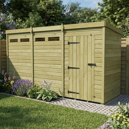 12 x 4 Security Pent Shed - view 5