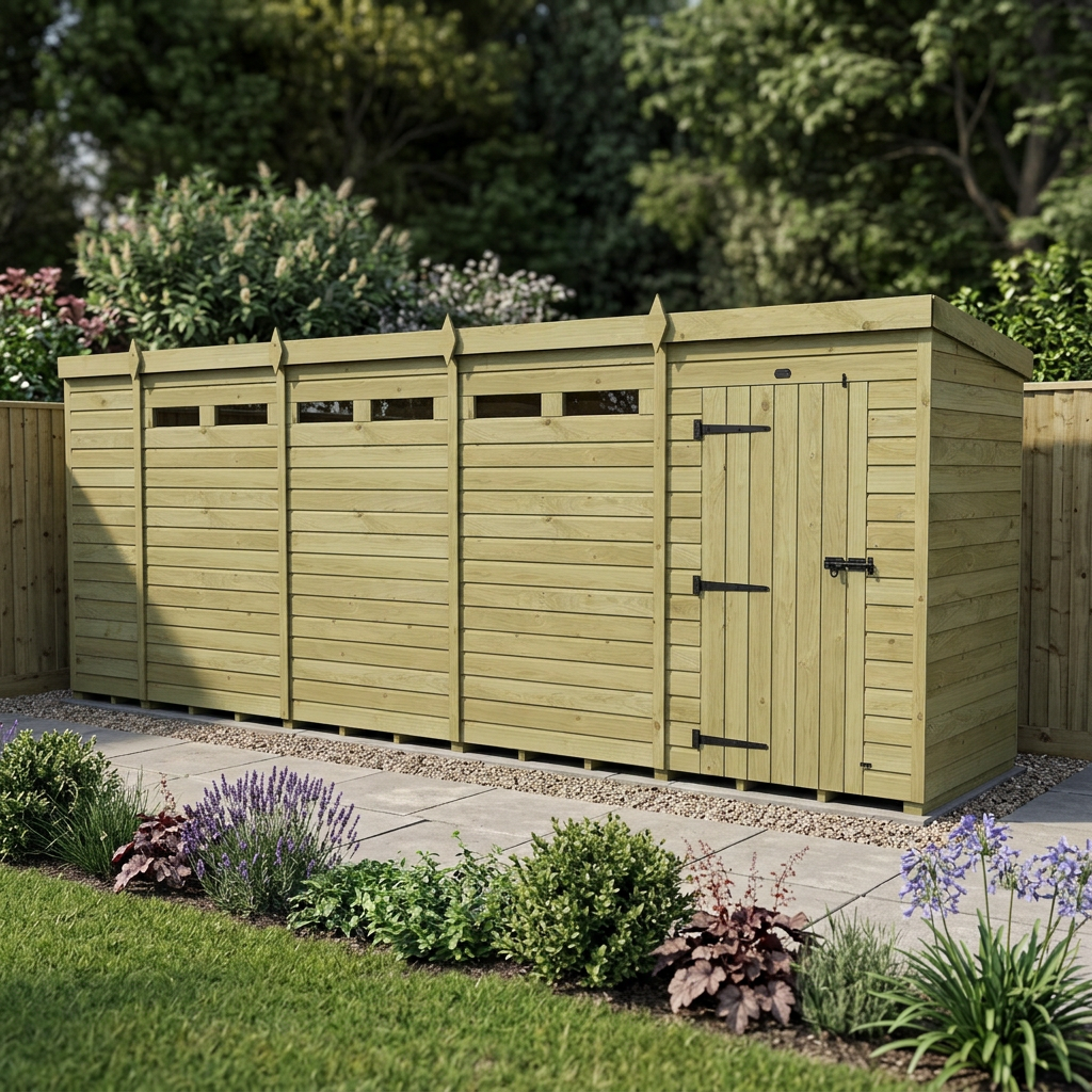 19 x 4 Security Pent Shed - view 6