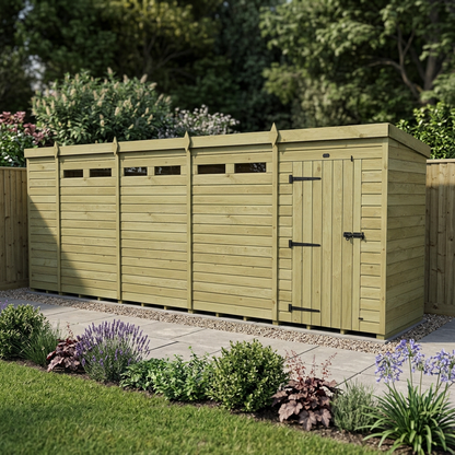 19 x 4 Security Pent Shed - view 6