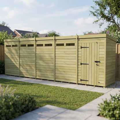 20 x 4 Security Pent Shed - view 5