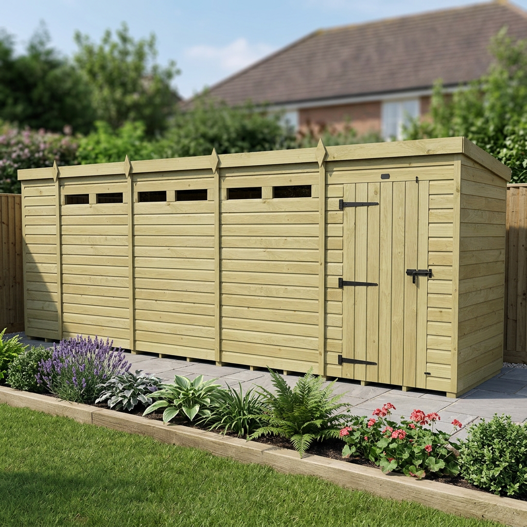 18 x 4 Security Pent Shed - view 5