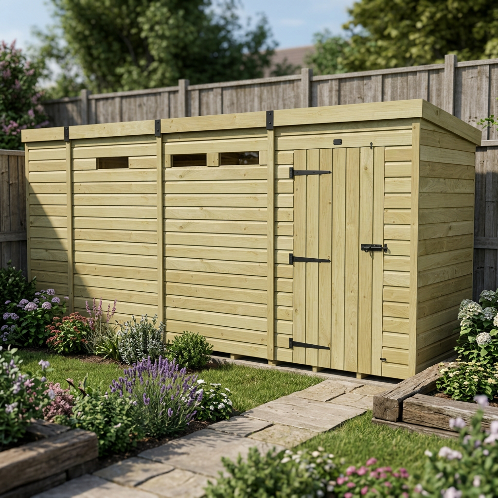 13 x 4 Security Pent Shed - view 5