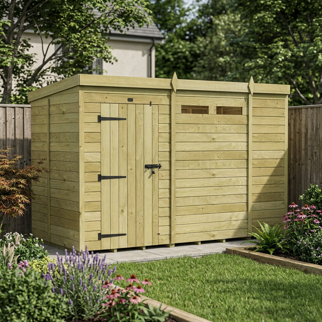 10 x 5 Security Pent Shed - view 4