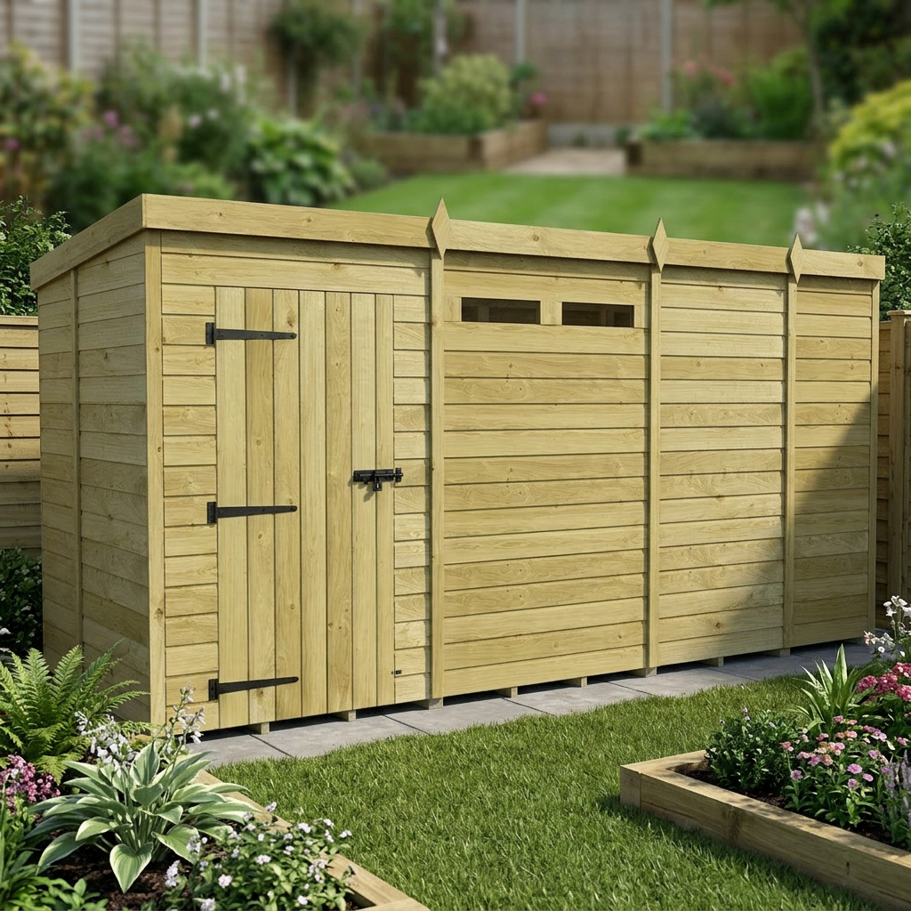 13 x 5 Security Pent Shed - view 5