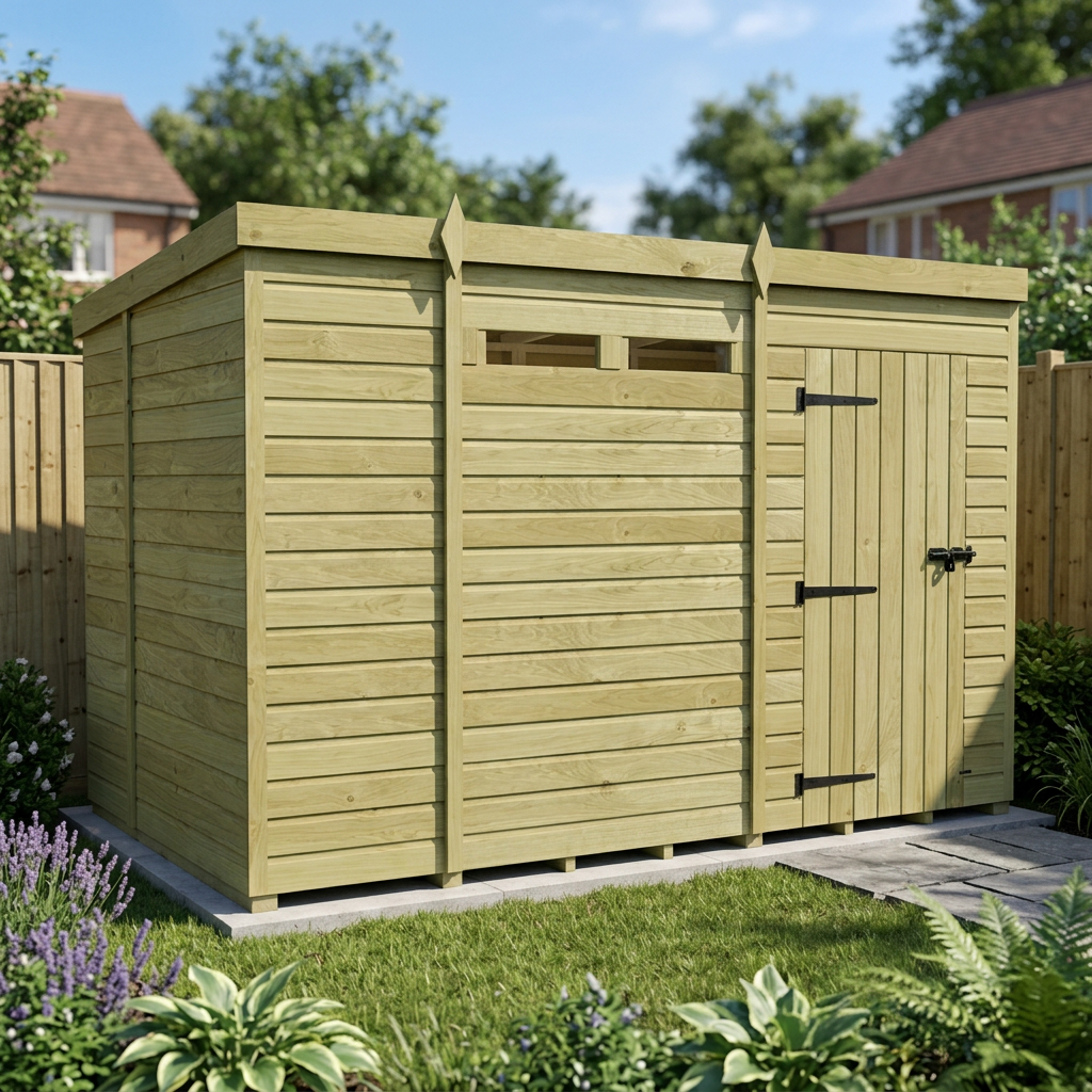 10 x 6  Security Pent Shed - view 3