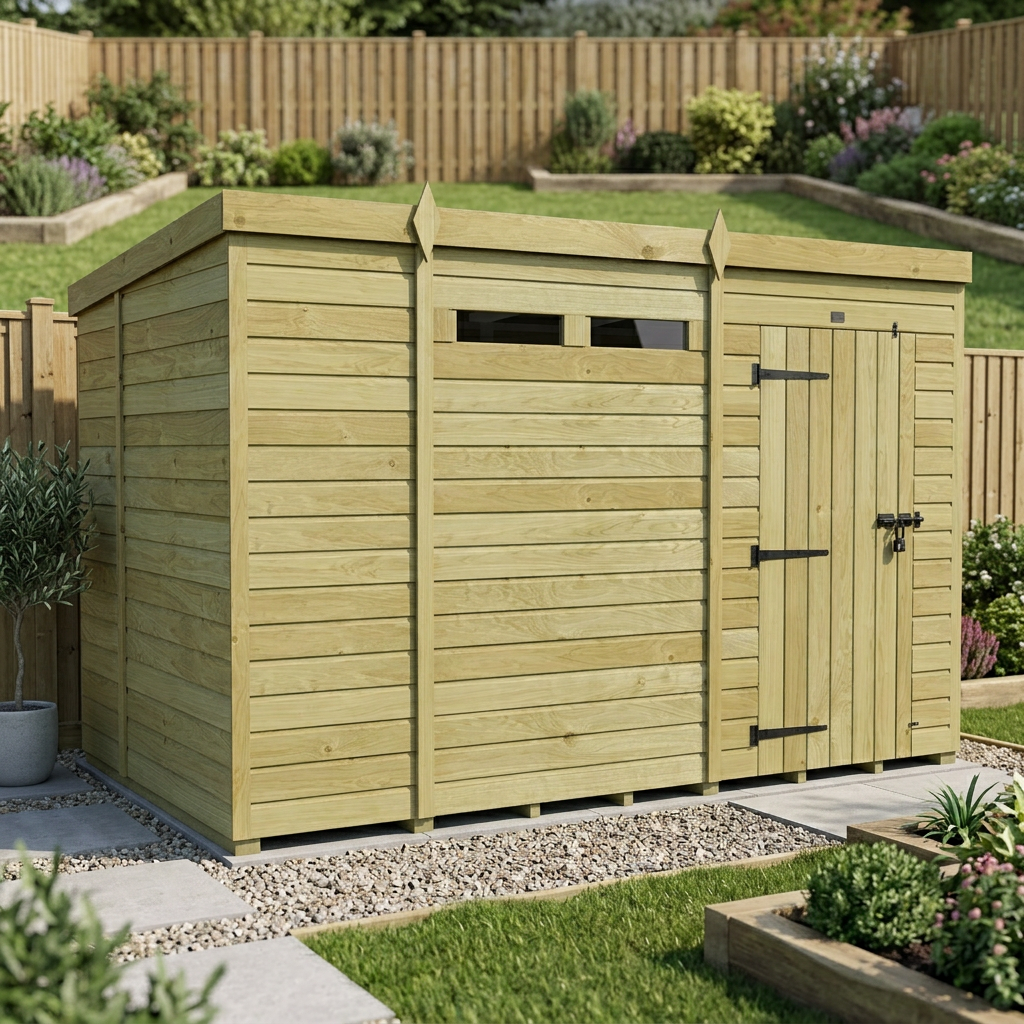 11 x 6  Security Pent Shed - view 5
