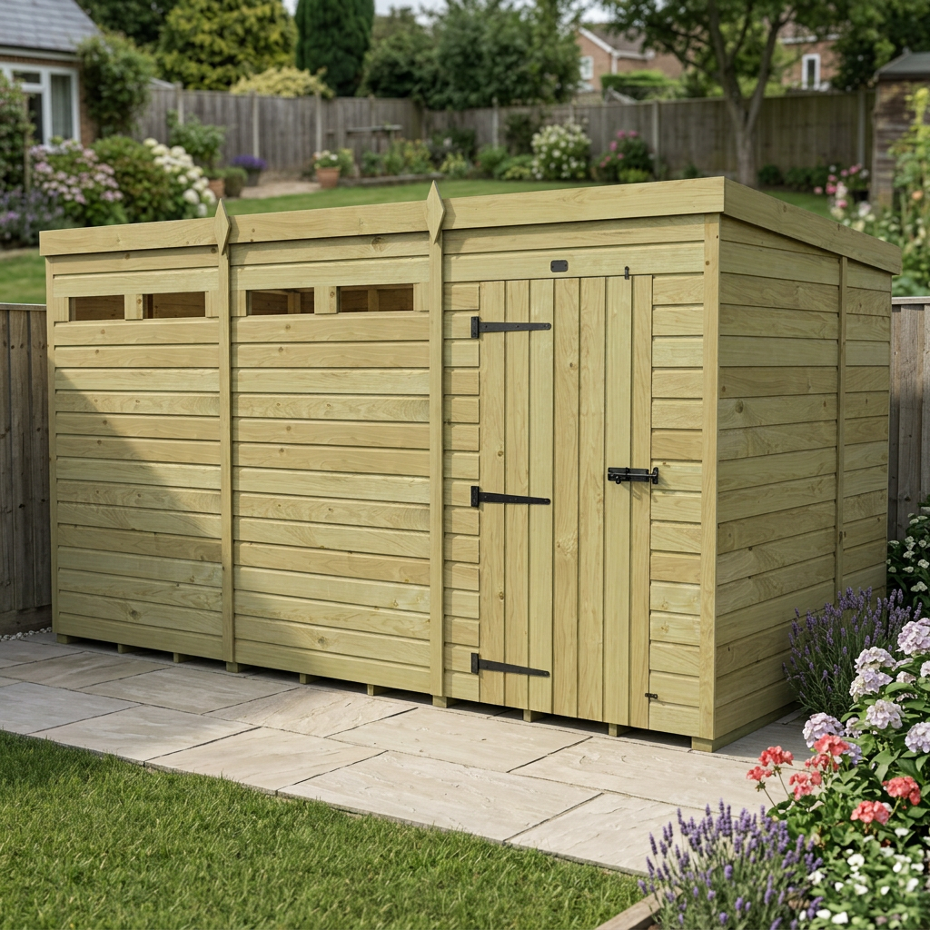 12 x 6  Security Pent Shed - view 5