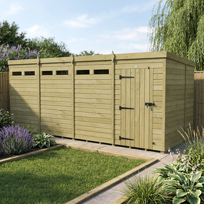 16 x 6  Security Pent Shed - view 3