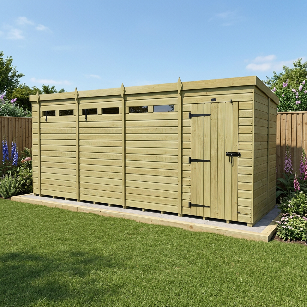 18 x 6  Security Pent Shed - view 3