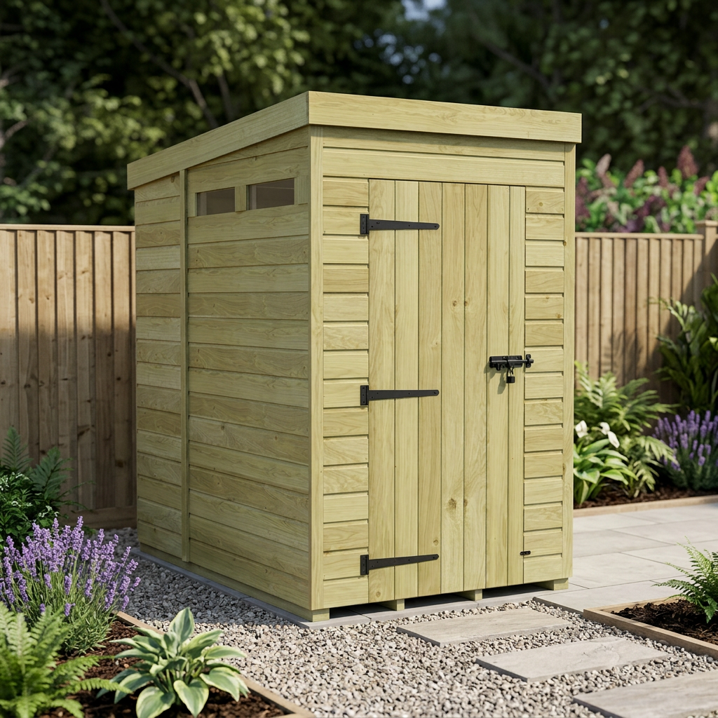 4 x 7 Security Pent Shed - view 3