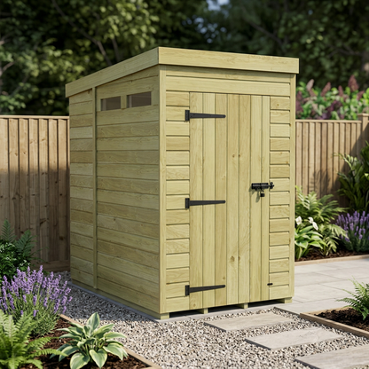 4 x 7 Security Pent Shed - view 3