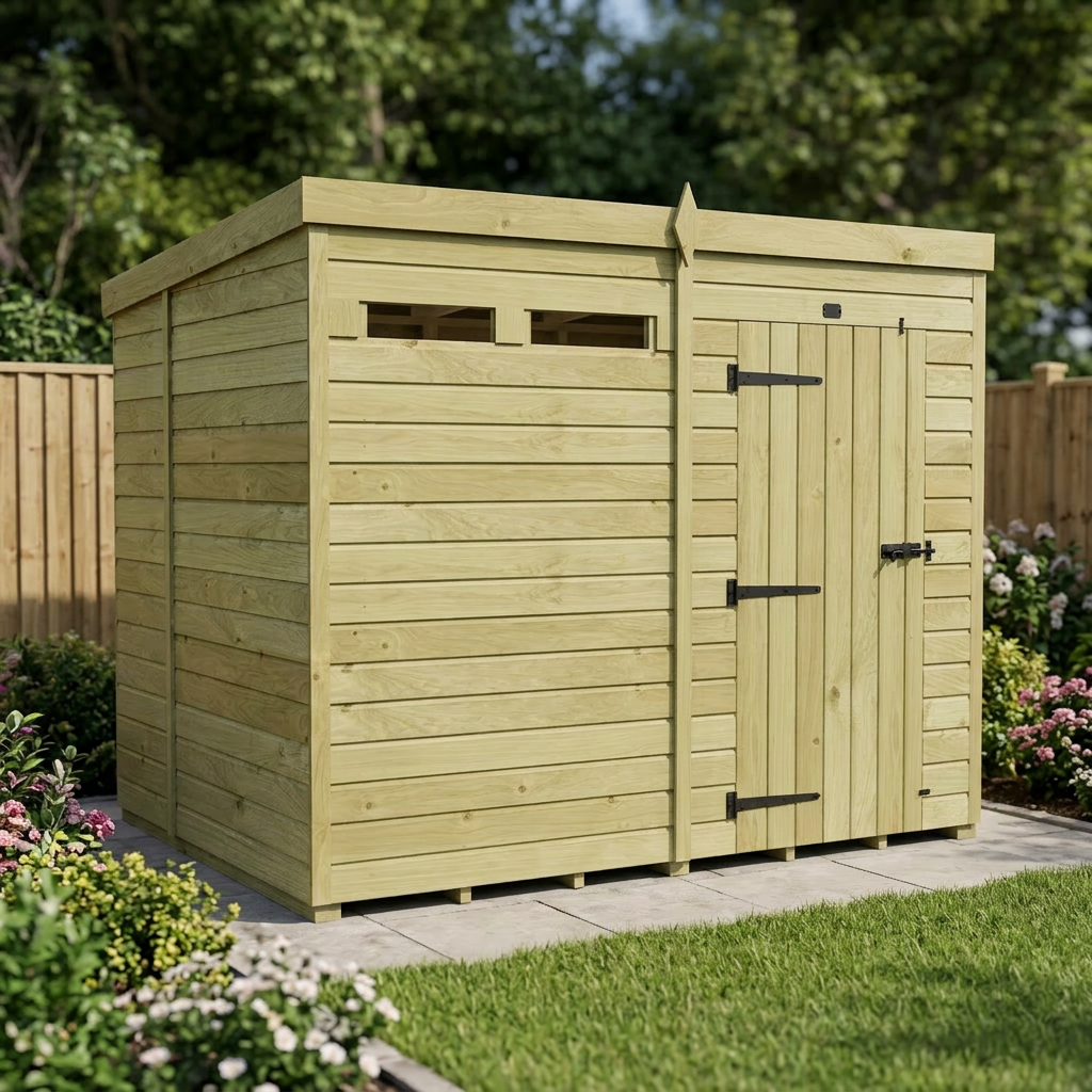8 x 7 Security Pent Shed - view 3