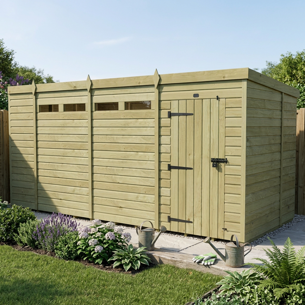 13 x 7 Security Pent Shed - view 3
