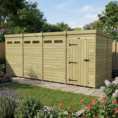 16 x 7 Security Pent Shed - view 3
